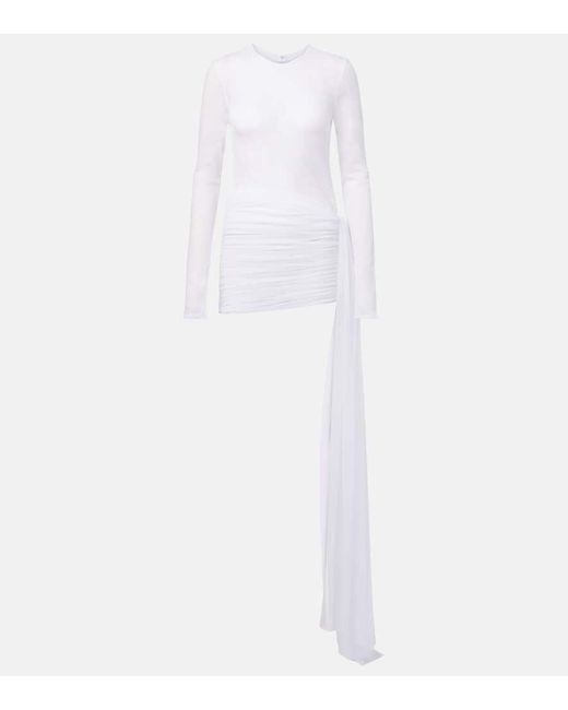 Bananhot White Aiden Draped Minidress