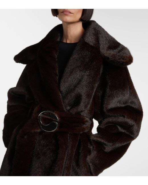 Coperni Black Logo Belted Coat