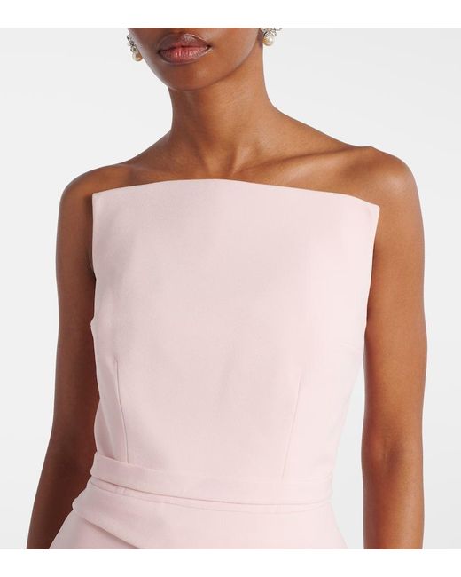 Safiyaa Pink Midikleid Aus Crepe