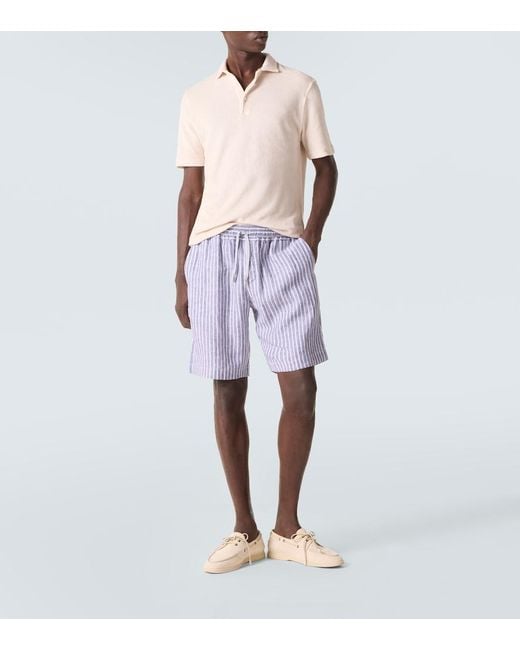 Fedeli Natural Mondial Cotton Terry Polo Shirt for men