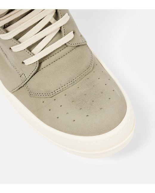 Rick Owens Natural High-Top Sneakers Geobasket Aus Leder