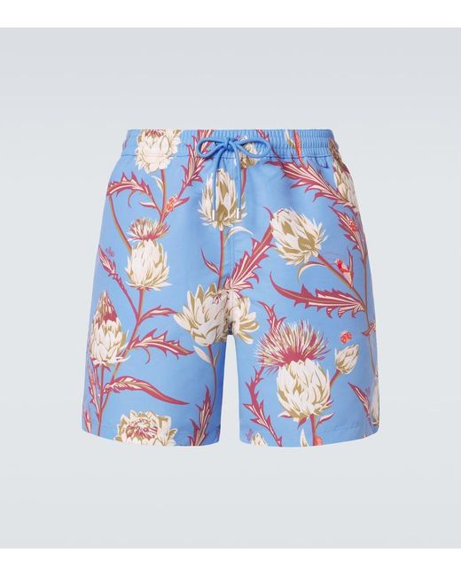 Loewe Blue Printed Swim Trunks for men