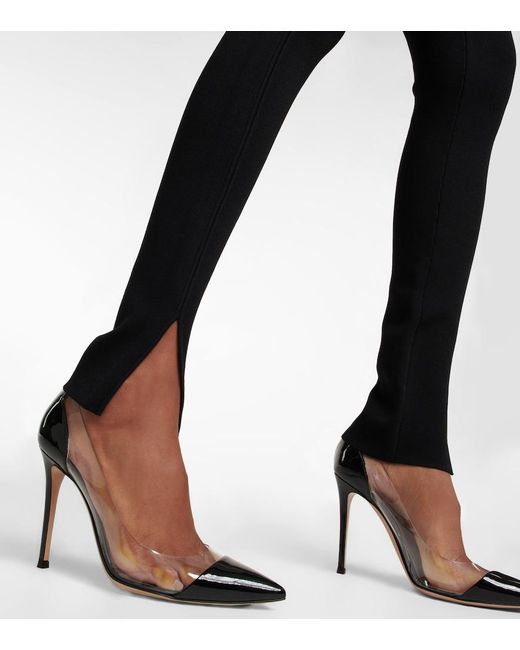 Galvan Black Split-Hem Leggings