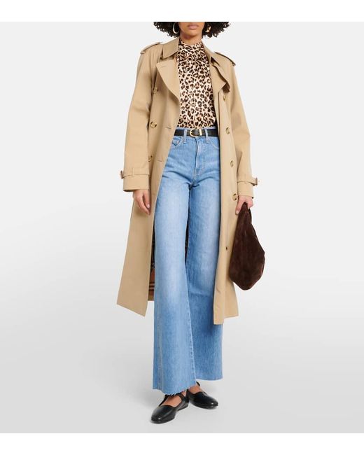 Veronica Beard Blue Taylor High-Rise Wide-Leg Jeans
