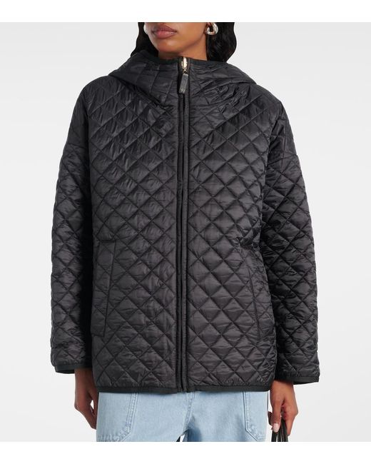 Max Mara Black The Cube Leo Quilted Jacket