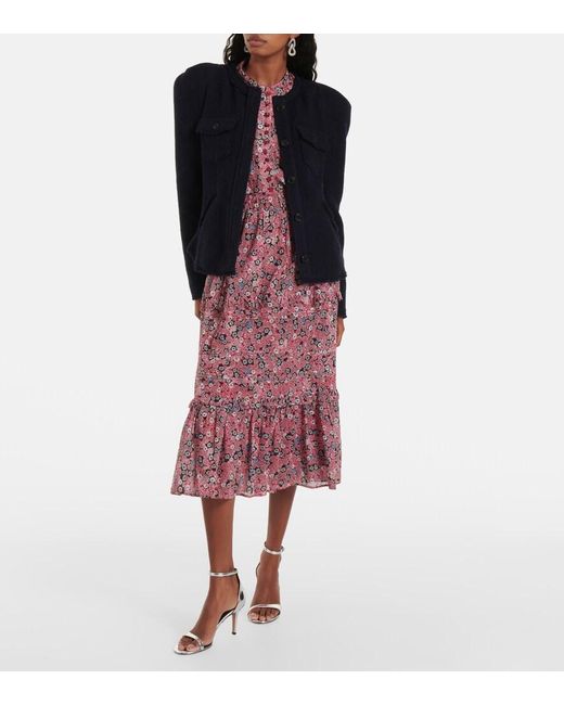 Isabel Marant Blue Nelly Wool-Blend Jacket