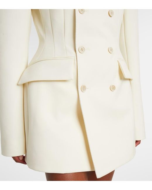 Wardrobe NYC Natural Rhw Double-Breasted Minidress