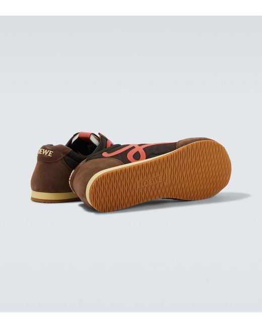 Loewe Brown Apos;S Ballet Runner 2.0 Nylon & Calfskin Sneakers for men