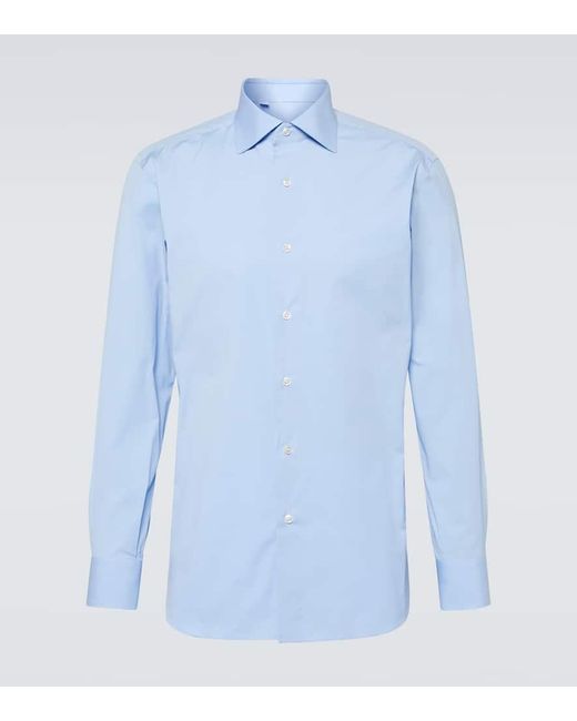 Brioni Hemd aus Popeline in Blue für Herren
