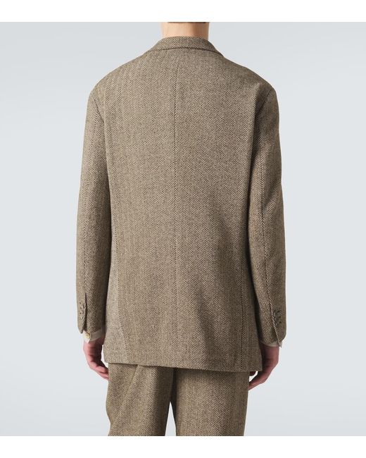 Giorgio Armani Natural Archivio Cotton And Wool-Blend Blazer for men