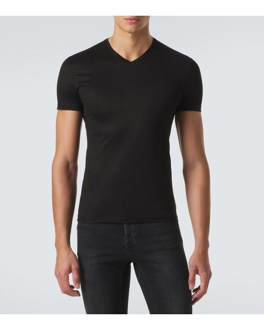 Gucci Black Silk Jersey T-Shirt for men