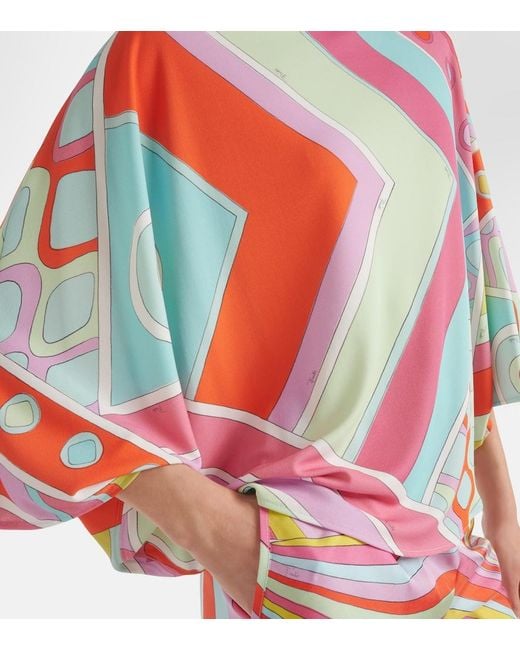 Poncho Vivara Emilio Pucci de color Pink