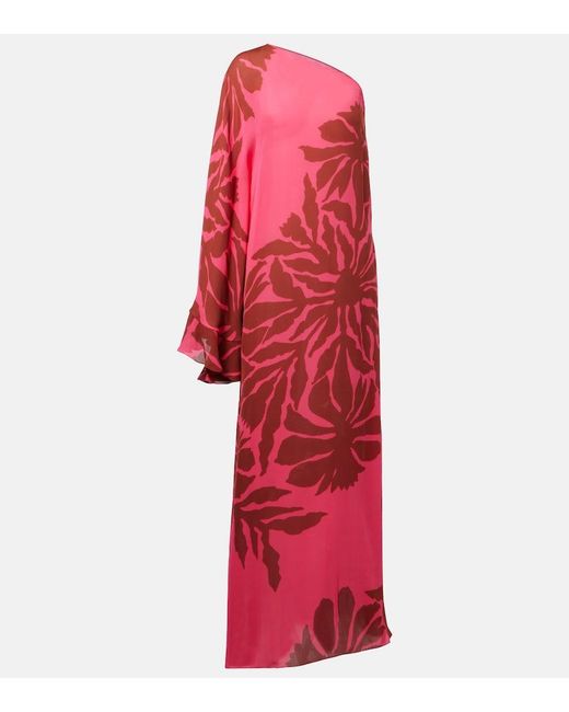 Johanna Ortiz Red Seville Passion Silk Cocktail Dress