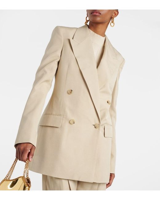 Stella McCartney Natural Double-Breasted Blazer