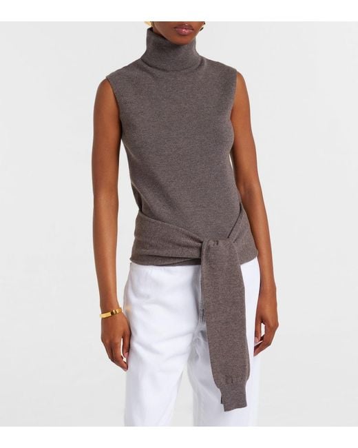 Rohe Brown Layered Wool And Cashmere-Blend Top