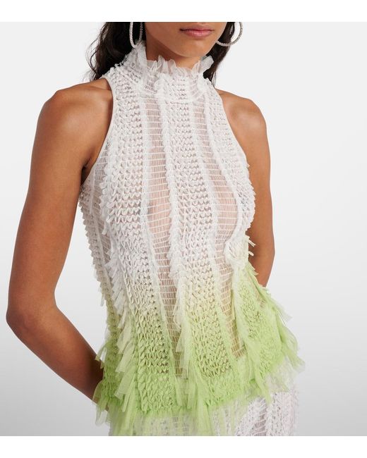 Roberta Einer White Angel Halterneck Top