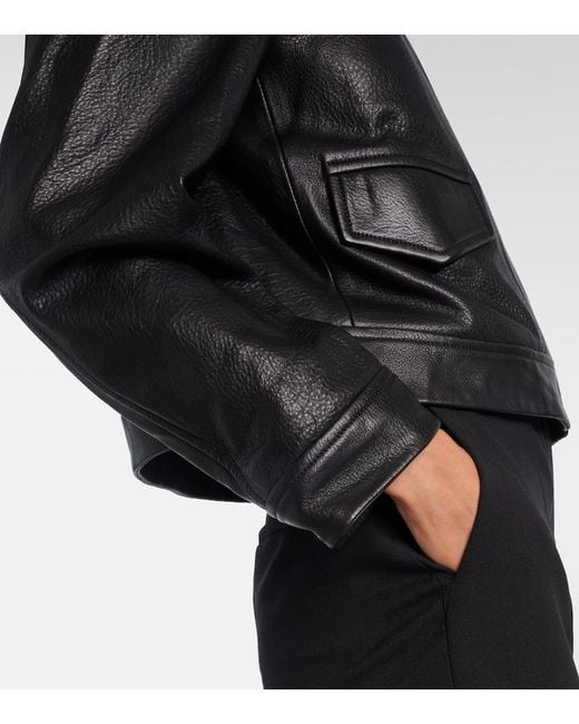 Nour Hammour Black Layne Leather Jacket