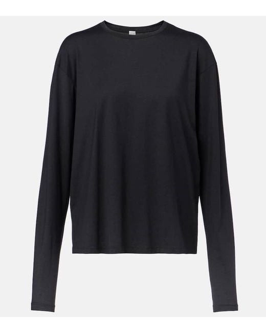 Totême  Blue Longsleeve Aus Jersey