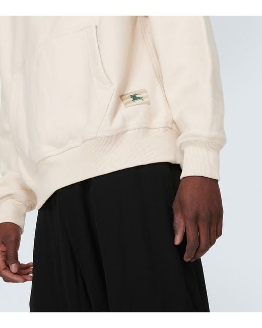 Sudadera Con Capucha De Jersey De Algodon Burberry de hombre de color Natural