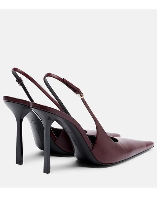 Victoria Beckham Red Victoria Leather Slingback Pumps
