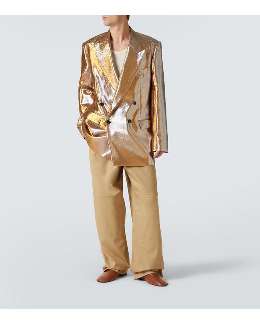 Dries Van Noten Natural Cotton Straight Pants for men
