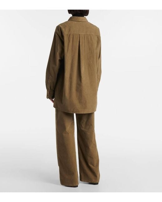 Camisa Idro De Pana De Algodon The Row de color Natural