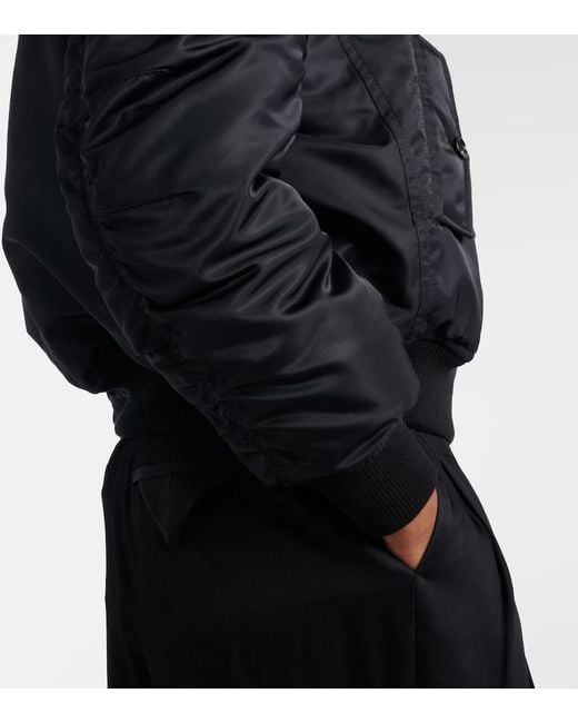 Bottega Veneta Black Intrecciato Leather-Trimmed Blouson Jacket