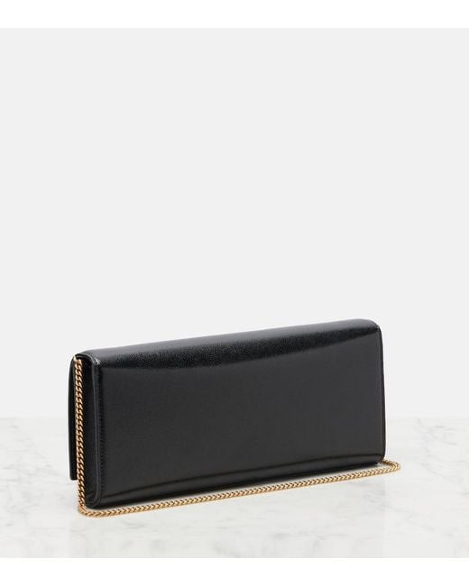 Saint Laurent Black Kate Leather Clutch
