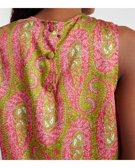 Etro Pink Semi-Sheer Jacquard Blouse