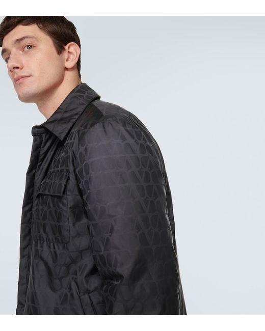 Valentino Black Toile Iconographe Reversible Jacket for men