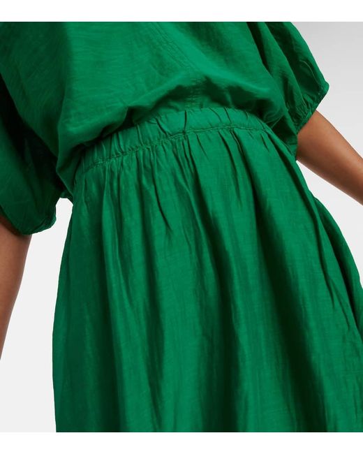 Velvet Green Mariela Cotton And Silk Maxi Skirt