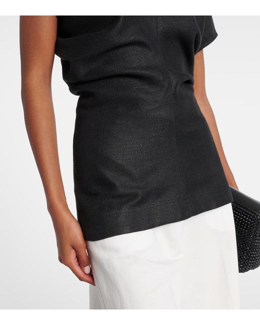 Totême Black Gathered Top