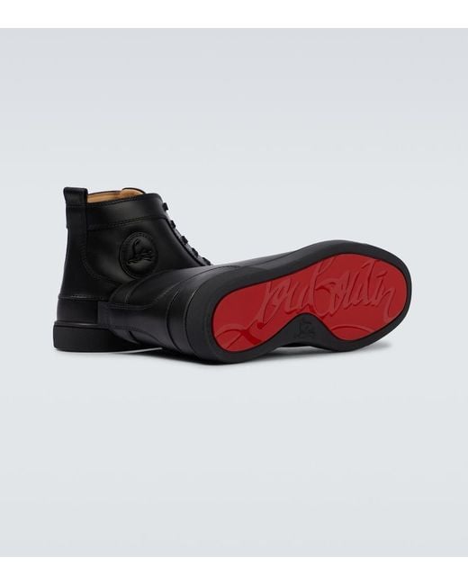 Christian Louboutin Black Lou Spikes High-top Sneakers for men