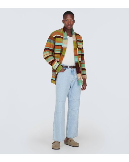 The Elder Statesman Multicolor Cashmere Striped Jacket for men