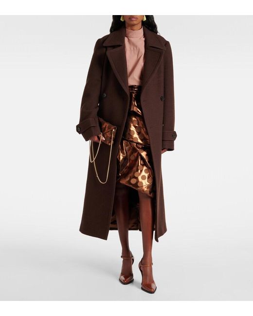 Dries Van Noten Brown Polka-Dot Metallic Clutch