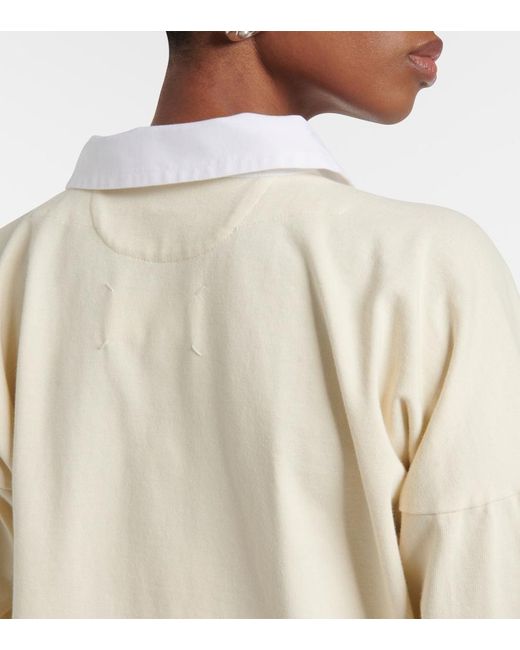 Maison Margiela White Cotton Polo Shirt
