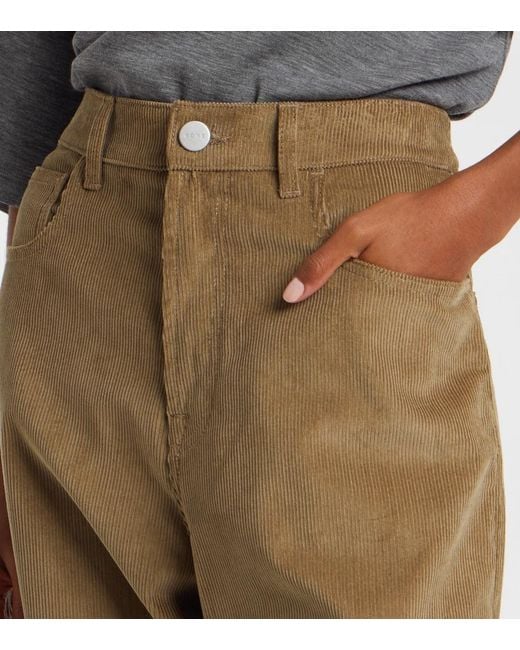Rohe Natural Cotton Corduroy Wide-Leg Pants