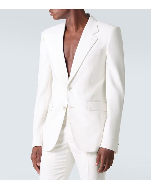 Givenchy White Wool And Mohair Suit Jacket for men