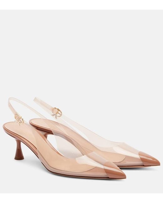Gianvito Rossi Pink Diana 55 Slingback Pumps
