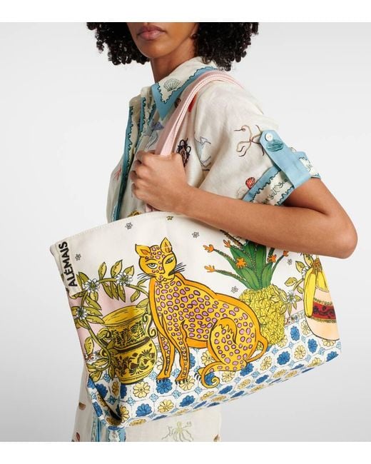 ALÉMAIS Multicolor Tote Hazel Large Aus Canvas