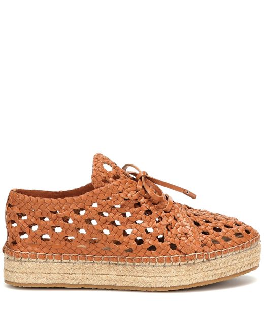 woven leather espadrilles