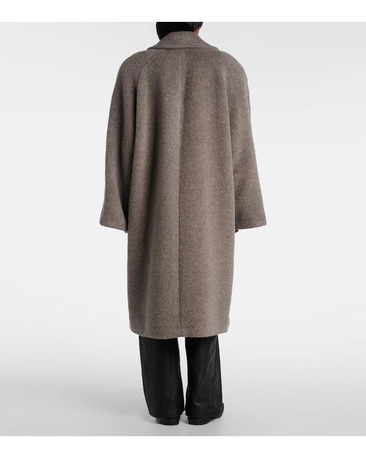 Abrigo En Mezcla De Alpaca Y Lana Acne de color Brown