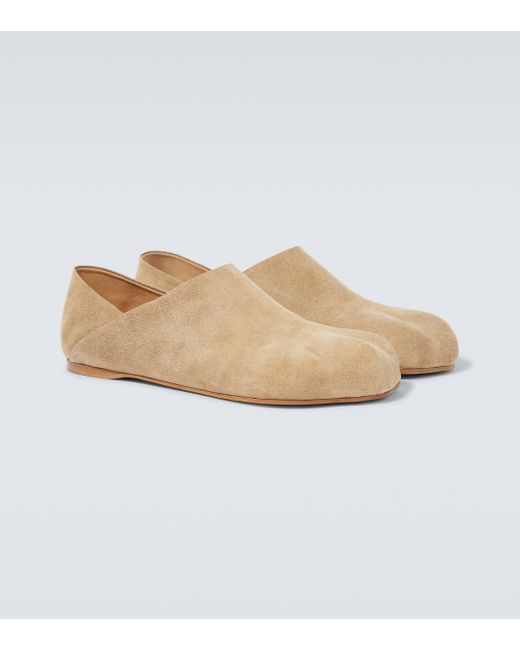 J.W. Anderson White Paw Suede Loafers for men
