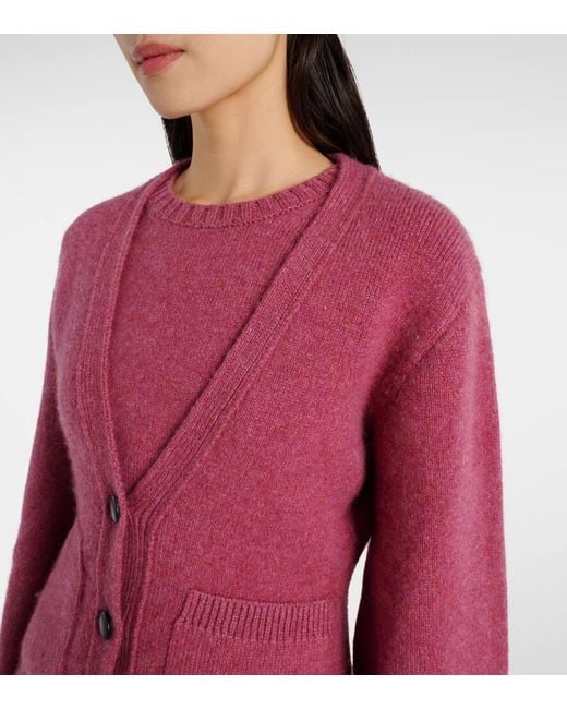 Khaite Red Cardigan Scarlet Aus Kaschmir