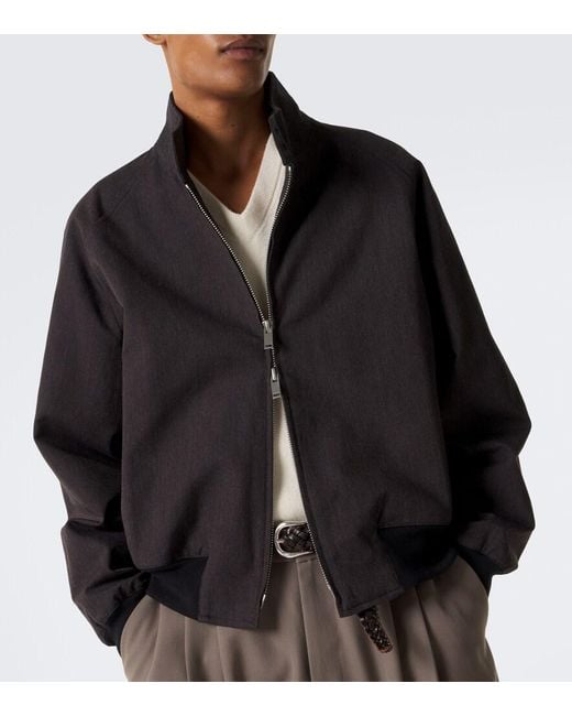 Studio Nicholson Black Over Cotton And Wool Bomber Jacket for men