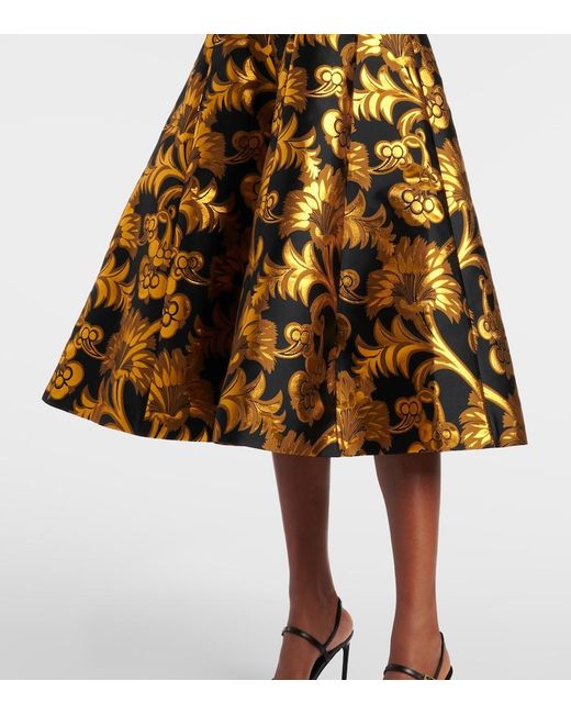 Etro Metallic Semi-Sheer Strapless Lame Maxi Dress