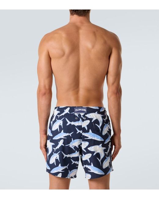 Vilebrequin Blue Printed Swim Trunks for men