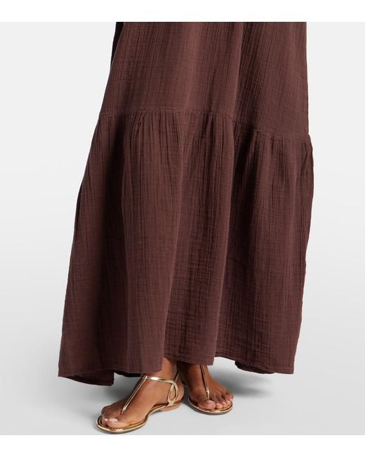 Melissa Odabash Purple Shay Halterneck Cotton Maxi Dress