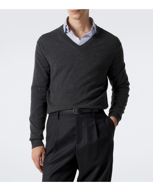 Zegna Gray Cashmere Sweater for men