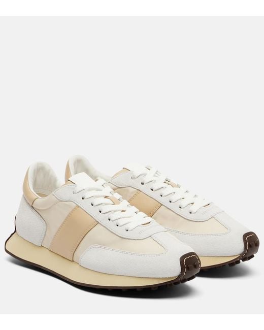 Tod's White Suede Sneakers